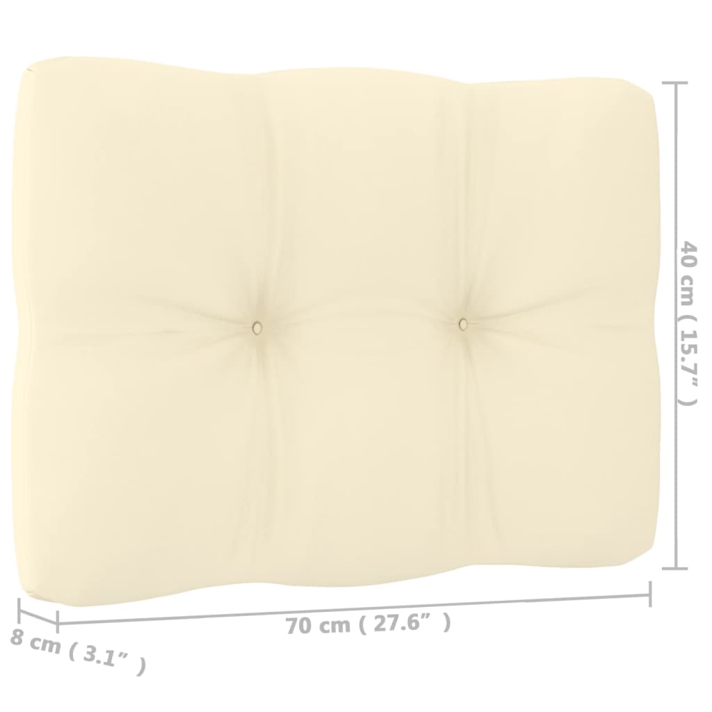 10-tlg. Garten-Lounge-Set Kissen Honigbraun Kiefer Massivholz